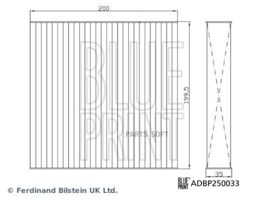 

BLUE-PRINT ADBP250033 Фильтр салонный 1шт