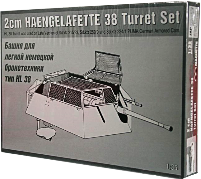 

Миниатюры Башня для лёгкой немецкой бронетехники Haengelafette 38 2cm 1 35 35002 MSD