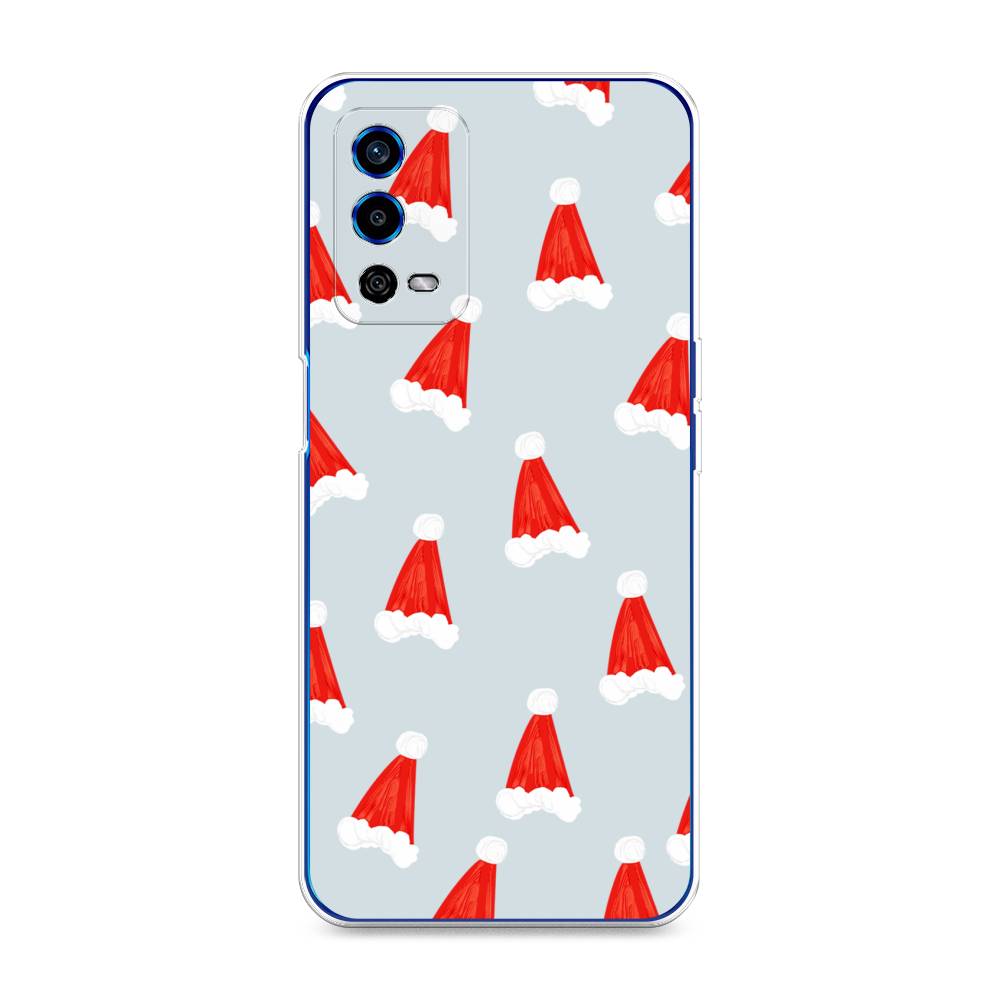 

Чехол для Oppo A55 4G "Новогодние шапочки", Белый;красный;серый, 259150-5