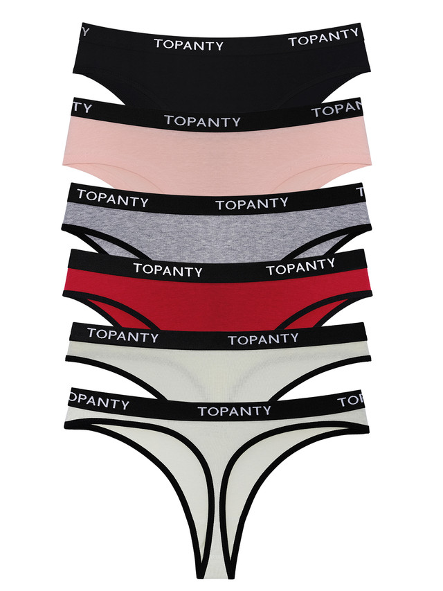 

Комплект трусов женских TOPANTY TP-1005 разноцветных M, TP-1005