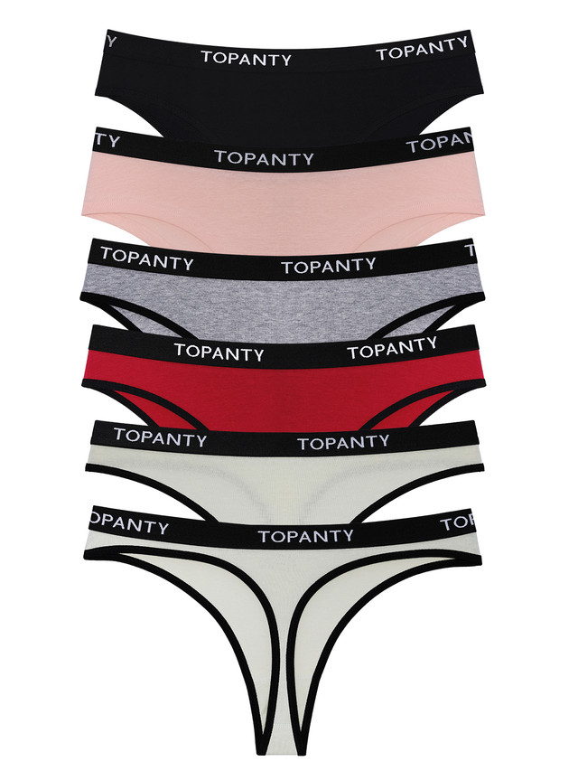 

Комплект трусов женских TOPANTY TP-1005 разноцветных S, TP-1005