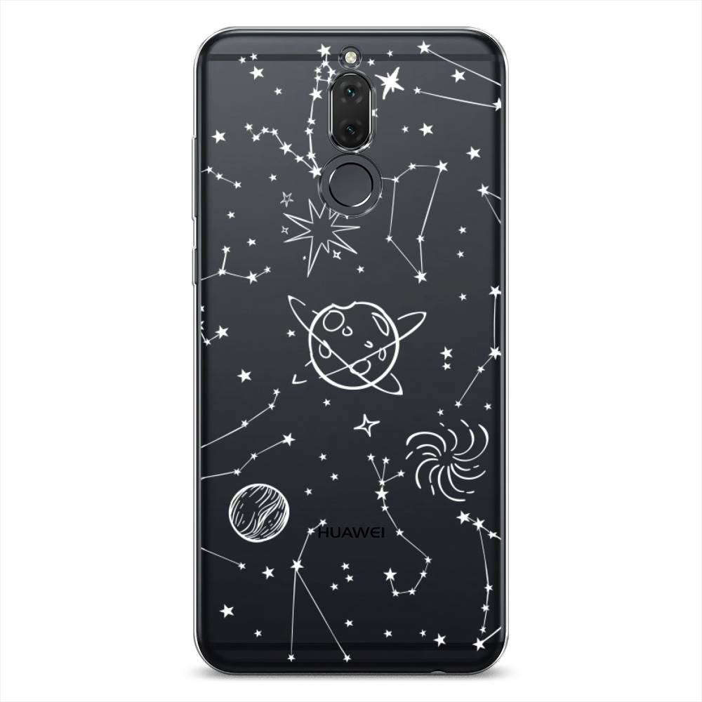 

Чехол на Huawei Nova 2i "Планеты в космосе", Белый, 6120550-2