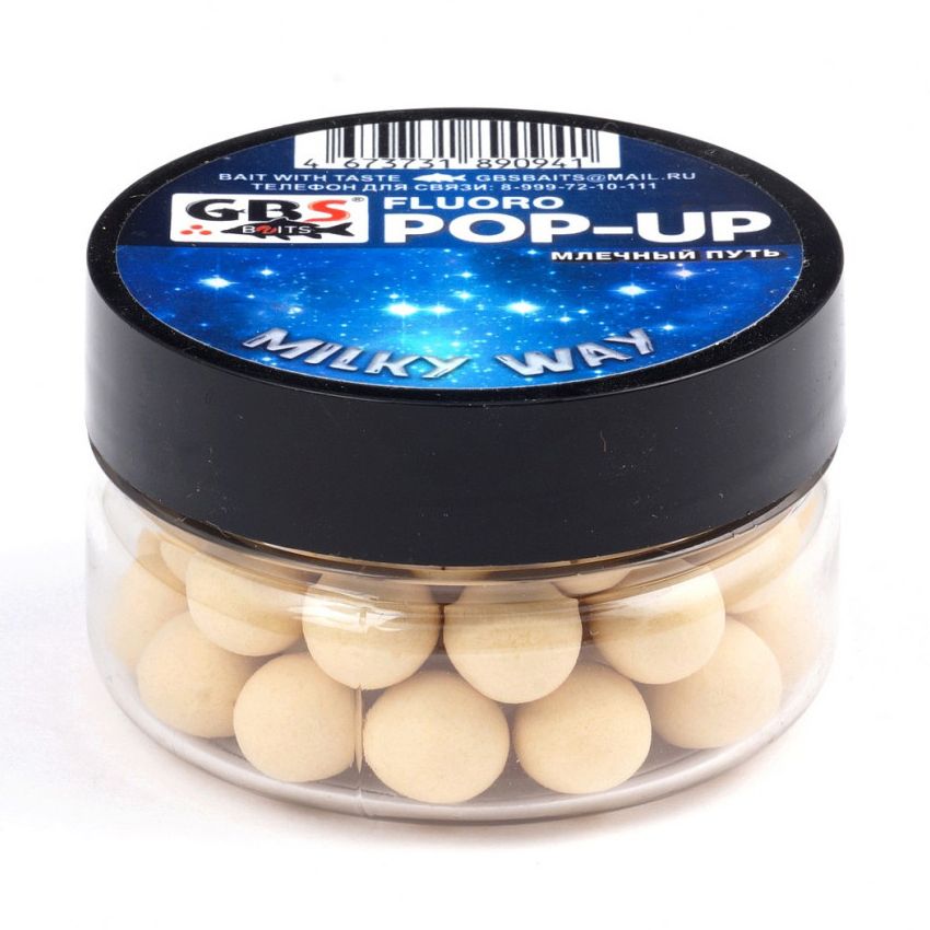 

Бойлы плавающие GBS BaITS Pop-Up 10 мм 56гр Млечный путь Белый, плавающие Pop-Up 10 мм