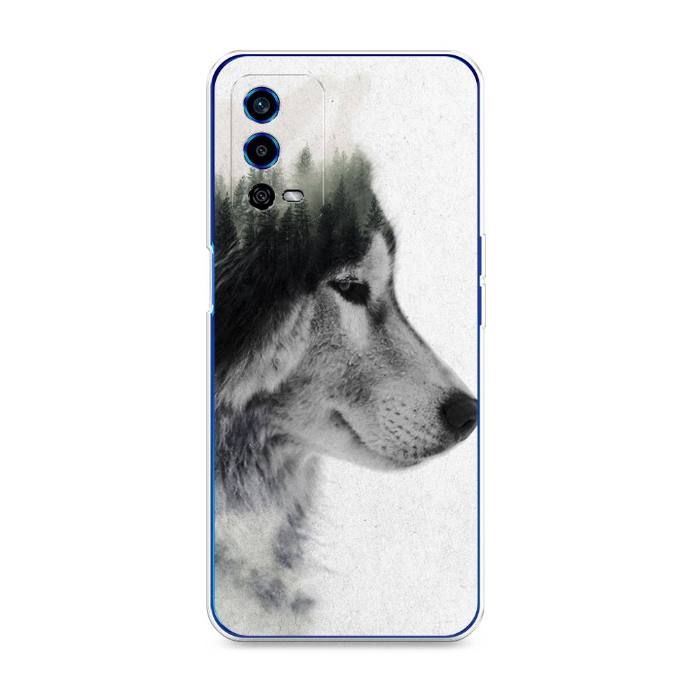 

Чехол для Oppo A55 4G "Волк лес", Серый;белый, 259150-1