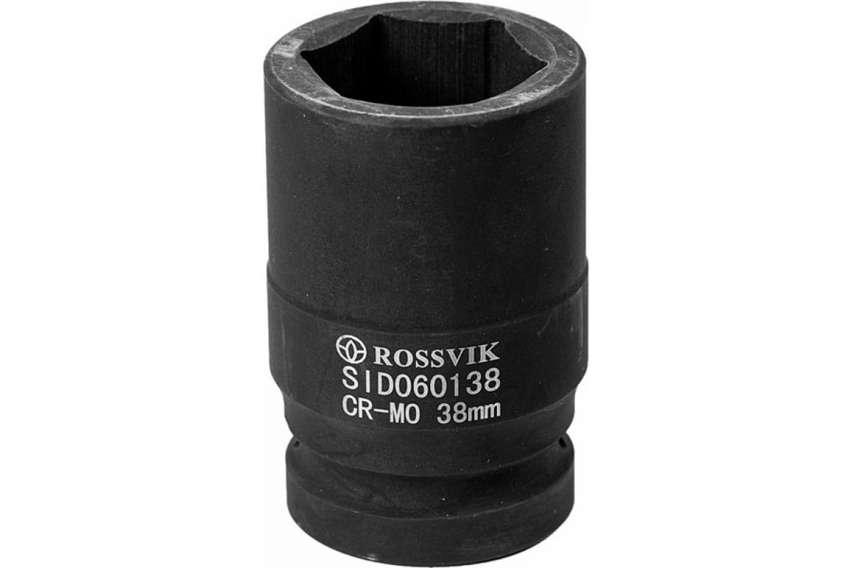 

Головка торцевая ударная 1 (38) ROSSVIK (высокая, 6 граней)