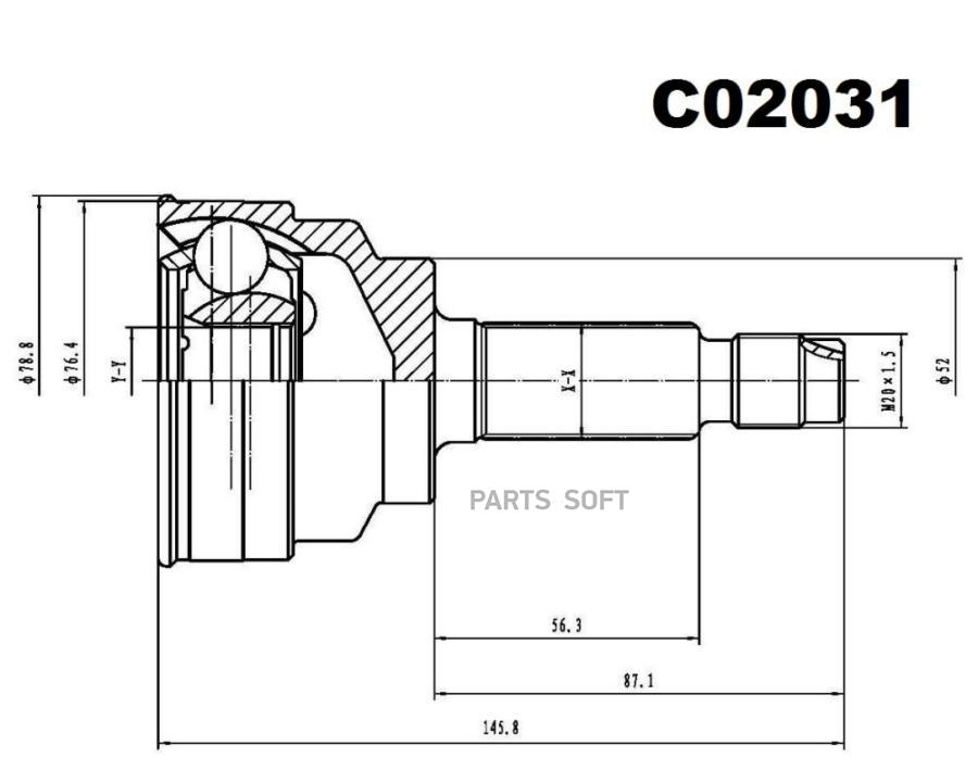 

ШРУС внешний передний C02031