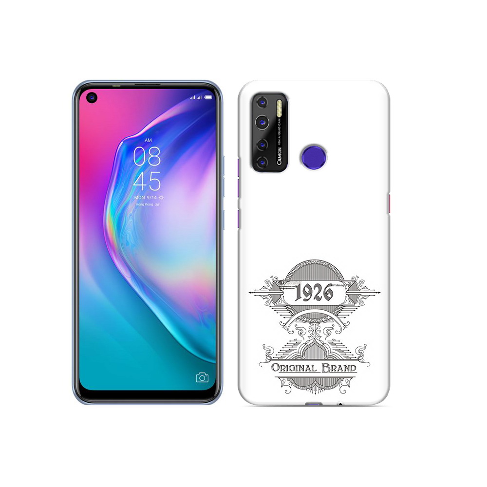 

Чехол MyPads Tocco для Tecno Camon 15 логотип черно белый, Прозрачный, Tocco