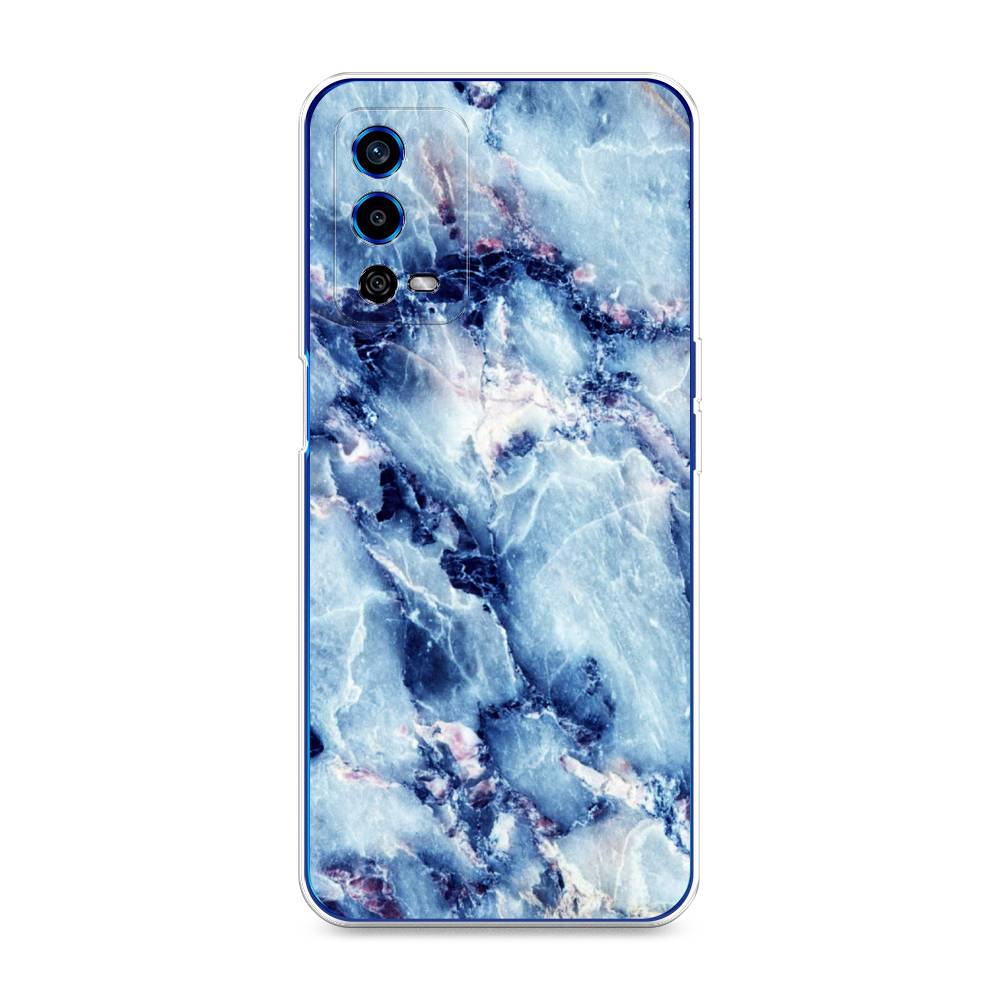 

Чехол для Oppo A55 4G "Мрамор с синими прожилками", Синий, 259150-3
