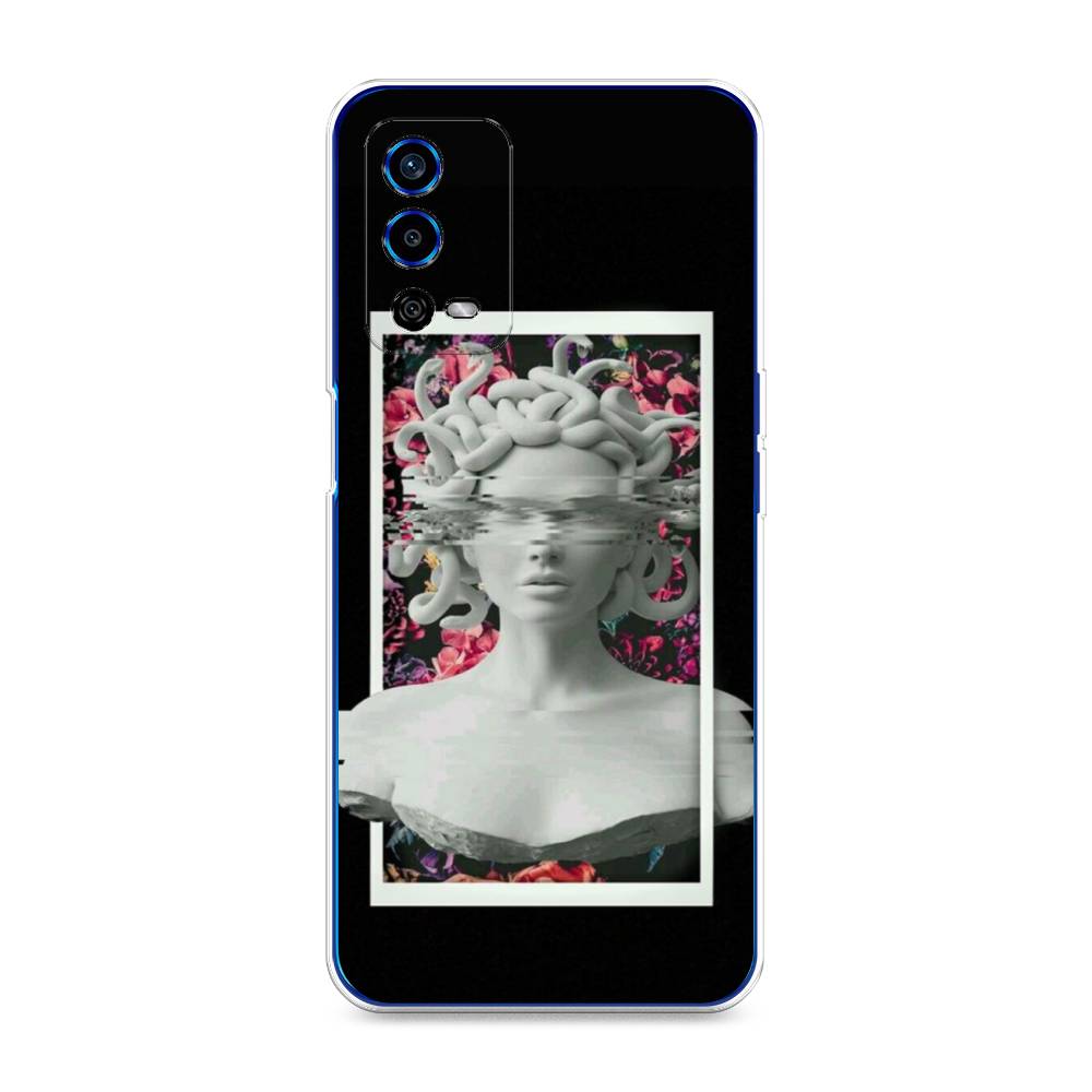 

Чехол для Oppo A55 4G "Web Punk Медуза Горгона", Черный;серый, 259150-6