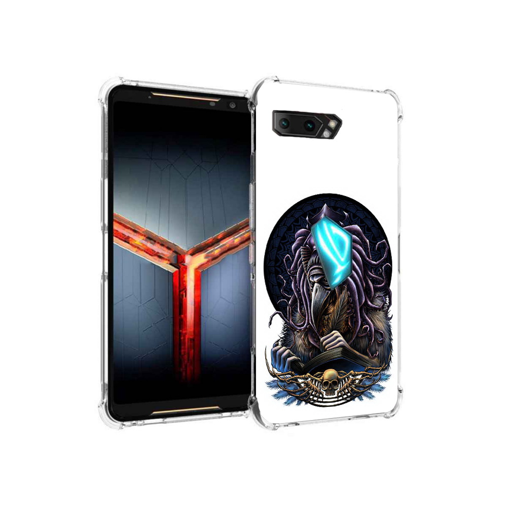 

Чехол MyPads Tocco для Asus ROG Phone 2 умный ворон, Прозрачный, Tocco