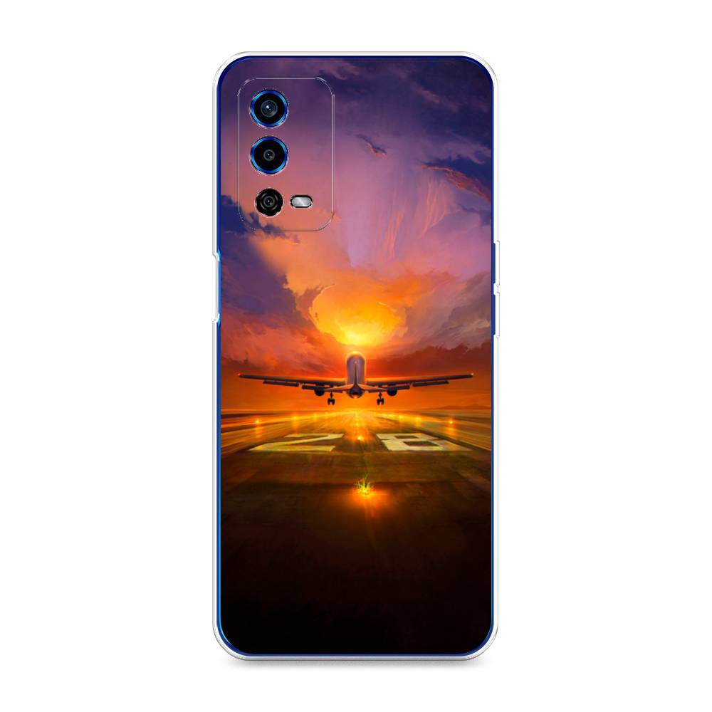

Чехол для Oppo A55 4G "Самолет на посадке", Оранжевый;синий, 259150-6