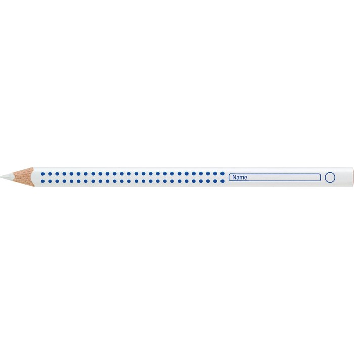 

Карандаш Faber-Castell Jumbo Grip, белый, трехгранный, утолщенный, заточенный
