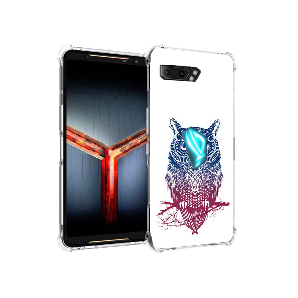 

Чехол MyPads Tocco для Asus ROG Phone 2 хиппи сова, Прозрачный, Tocco