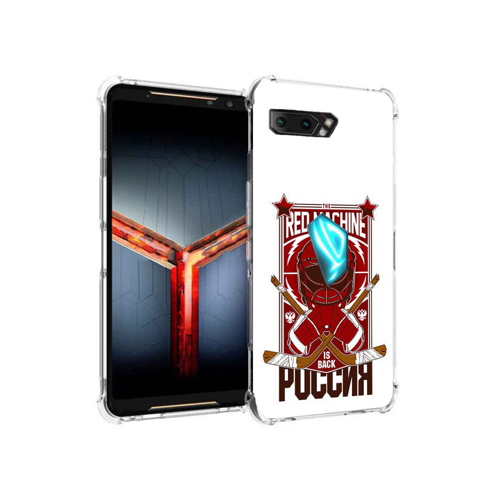 

Чехол MyPads Tocco для Asus ROG Phone 2 хоккей россия, Прозрачный, Tocco