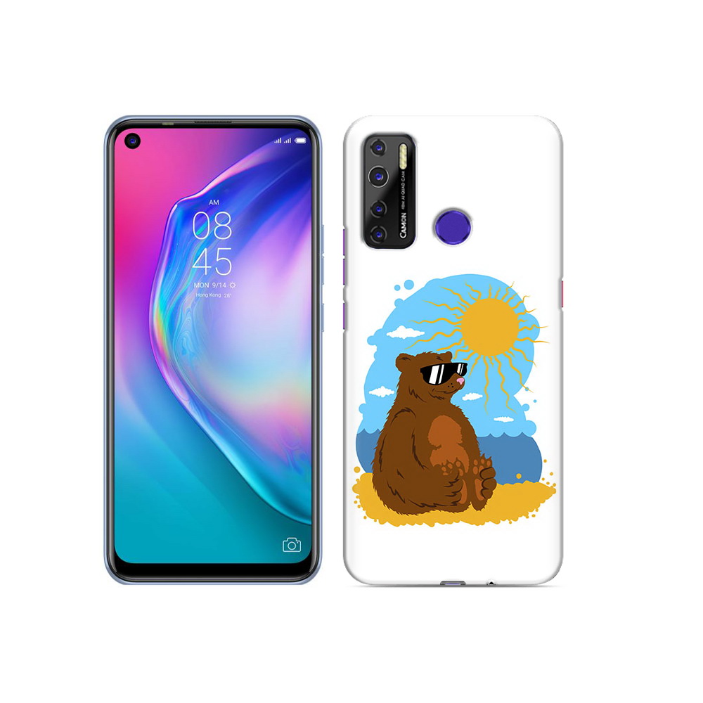 

Чехол MyPads Tocco для Tecno Camon 15 медведь на чиле, Прозрачный, Tocco