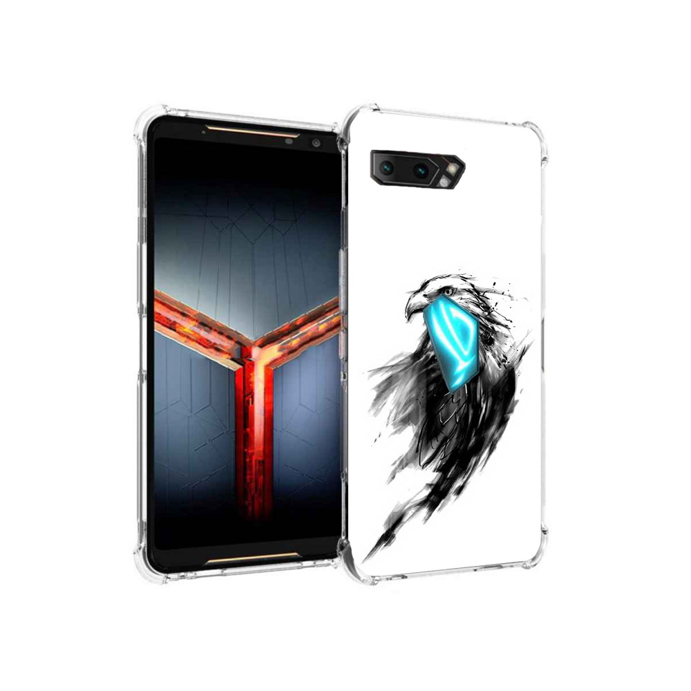 

Чехол MyPads Tocco для Asus ROG Phone 2 чб птица, Прозрачный, Tocco