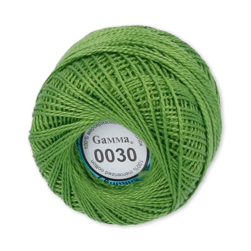 

Gamma Ирис, 100% хлопок, 10х10 г, 82 м+-3 м, №0030, травяной, Зеленый