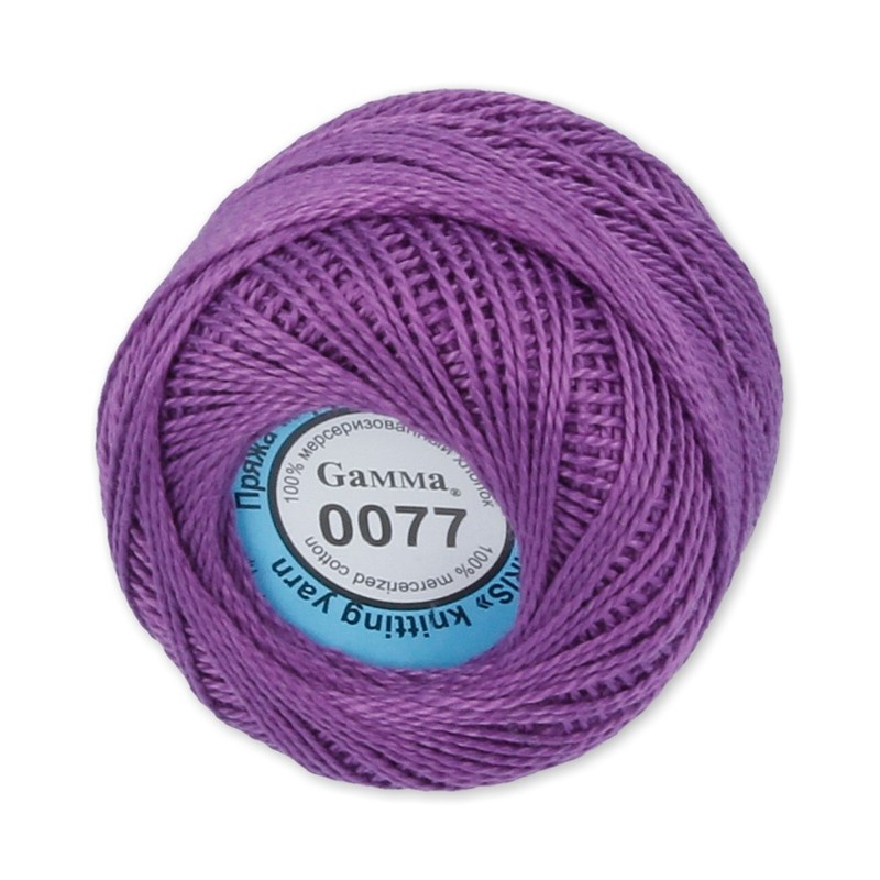 

Gamma Ирис, 100% хлопок, 10х10 г, 82 м+-3 м, №0077, сиреневый, Фиолетовый