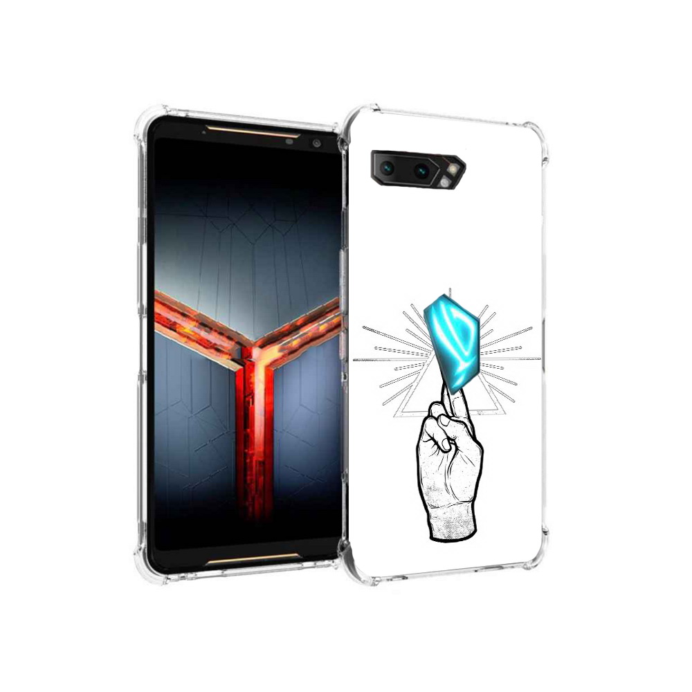 

Чехол MyPads Tocco для Asus ROG Phone 2 черно белая рука, Прозрачный, Tocco