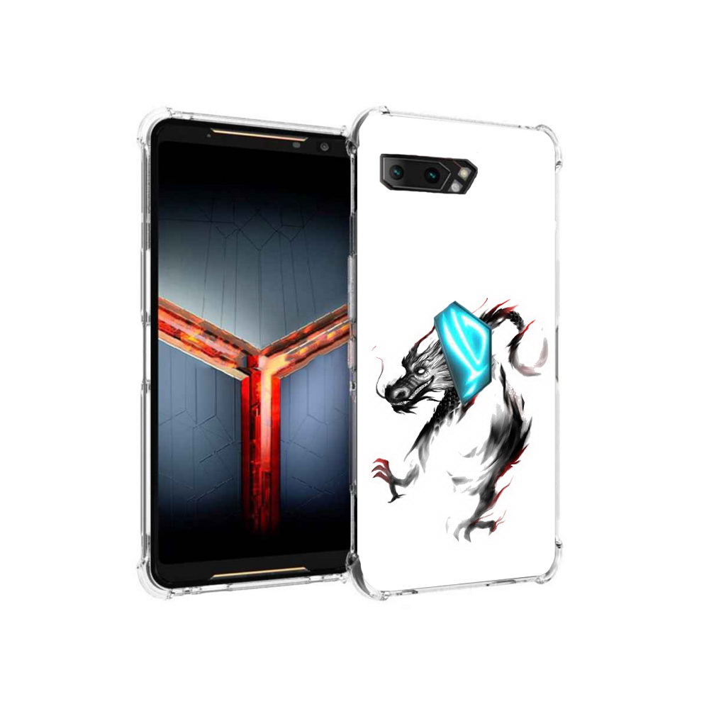 

Чехол MyPads Tocco для Asus ROG Phone 2 черный дракон, Прозрачный, Tocco