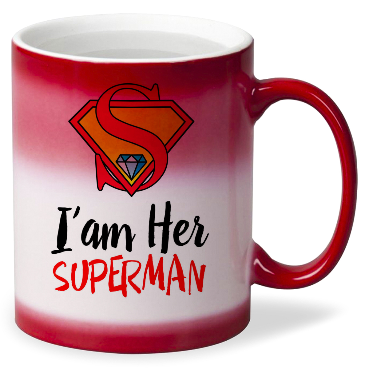 

Кружка хамелеон красный CoolPodarok I AM HER SUPERMAN