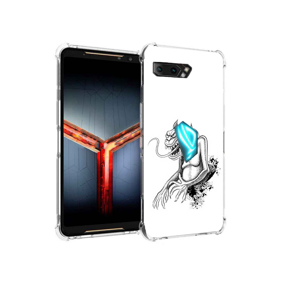 

Чехол MyPads Tocco для Asus ROG Phone 2 чорт, Прозрачный, Tocco