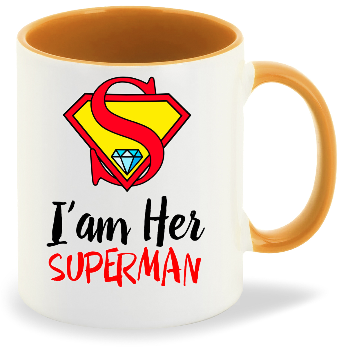 

Кружка оранжевая CoolPodarok I AM HER SUPERMAN