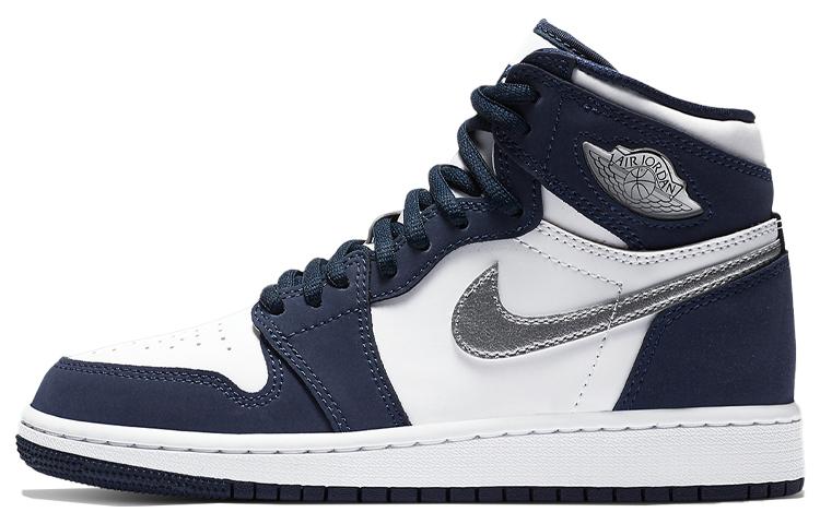 

Кеды унисекс Jordan Air Jordan 1 High OG CO JP Midnight Navy GS синие 36.5 EU, Синий, Air Jordan 1 High OG CO JP Midnight Navy GS