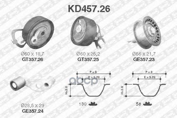 

Комплект Ремня Грм Skoda Octavia/Fabia/Vw Golf 4/5 1.4/1.6, Kd45726 Snr Kd457.26