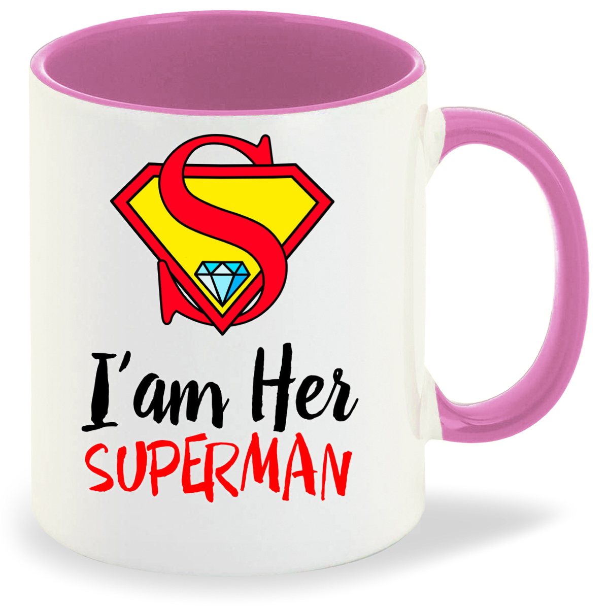 фото Кружка розовая coolpodarok i am her superman