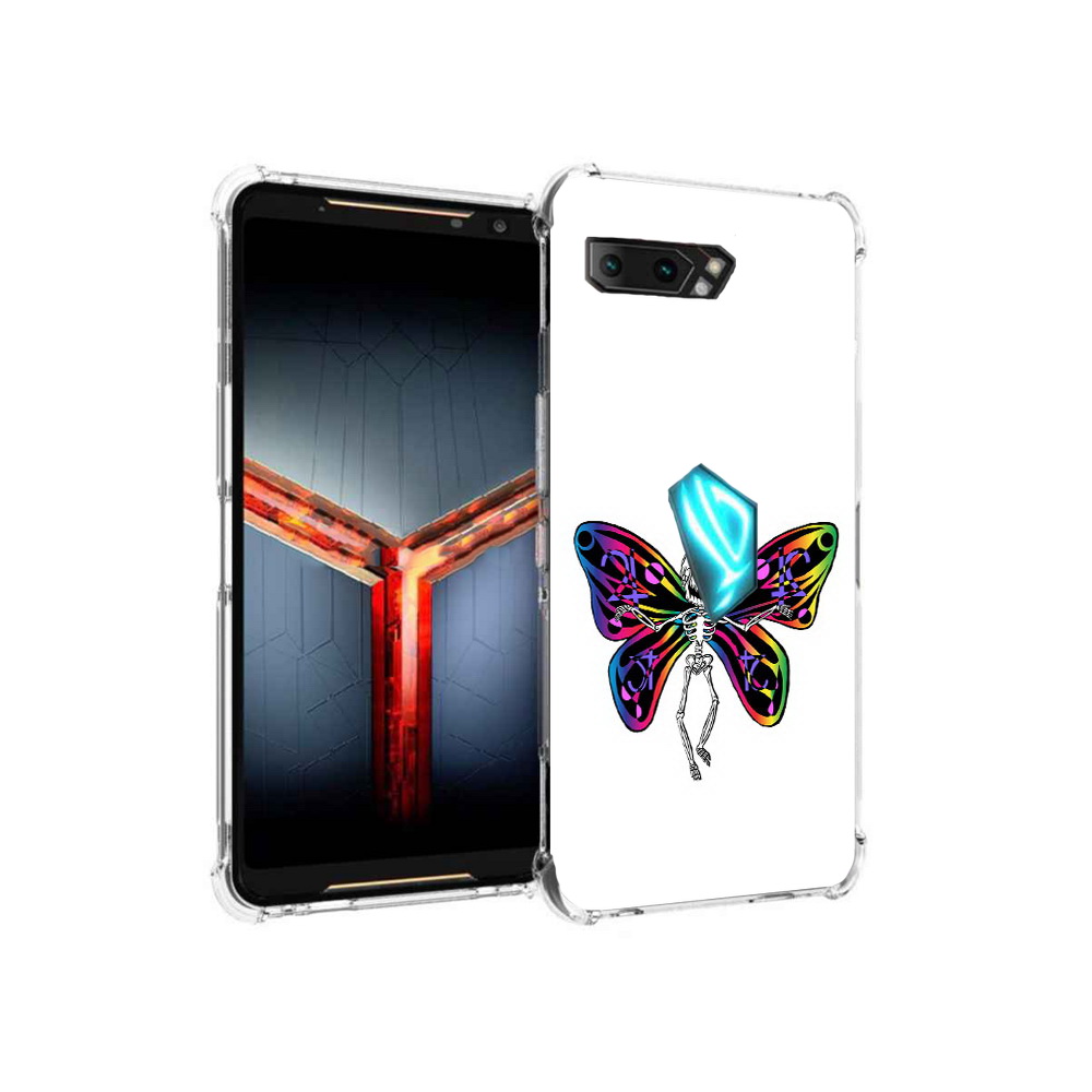 

Чехол MyPads Tocco для Asus ROG Phone 2 эффект бабочки, Прозрачный, Tocco