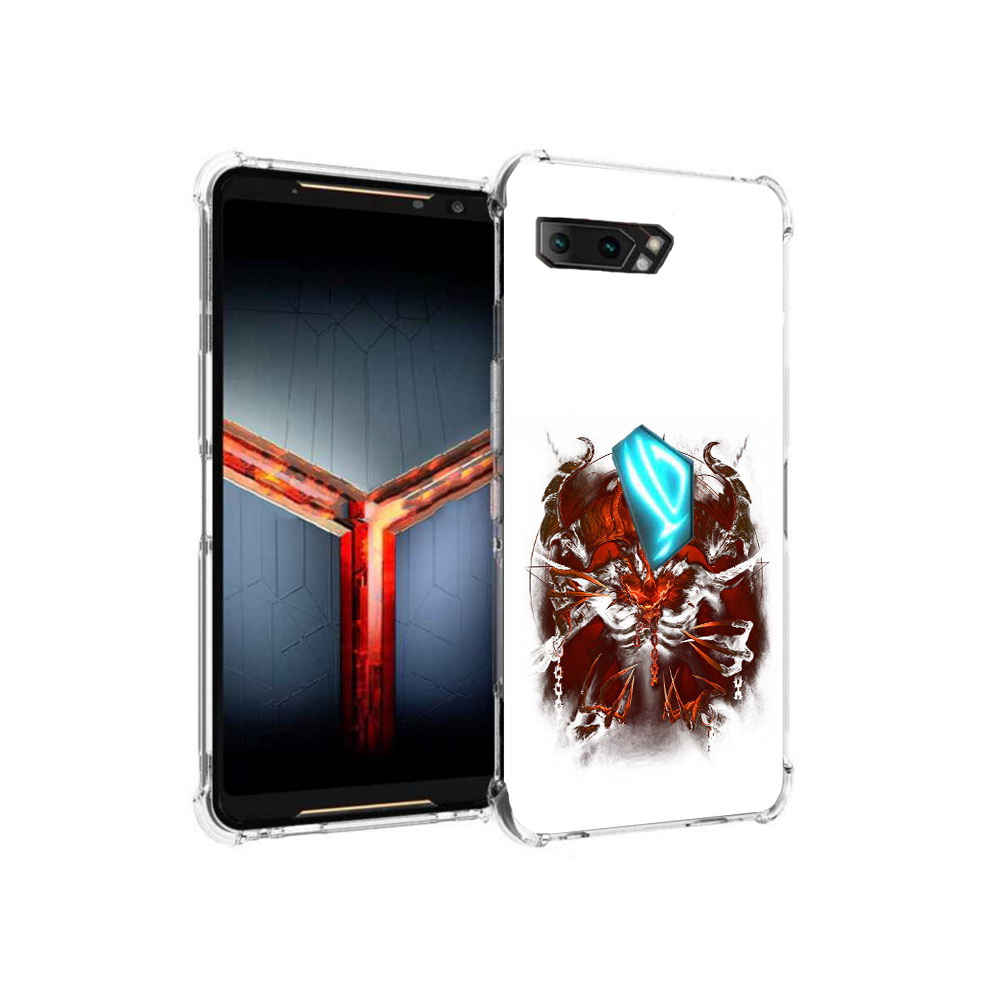 

Чехол MyPads Tocco для Asus ROG Phone 2 яркий демон, Прозрачный, Tocco