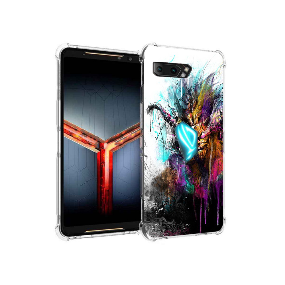

Чехол MyPads Tocco для Asus ROG Phone 2 яркий дьявол, Прозрачный, Tocco