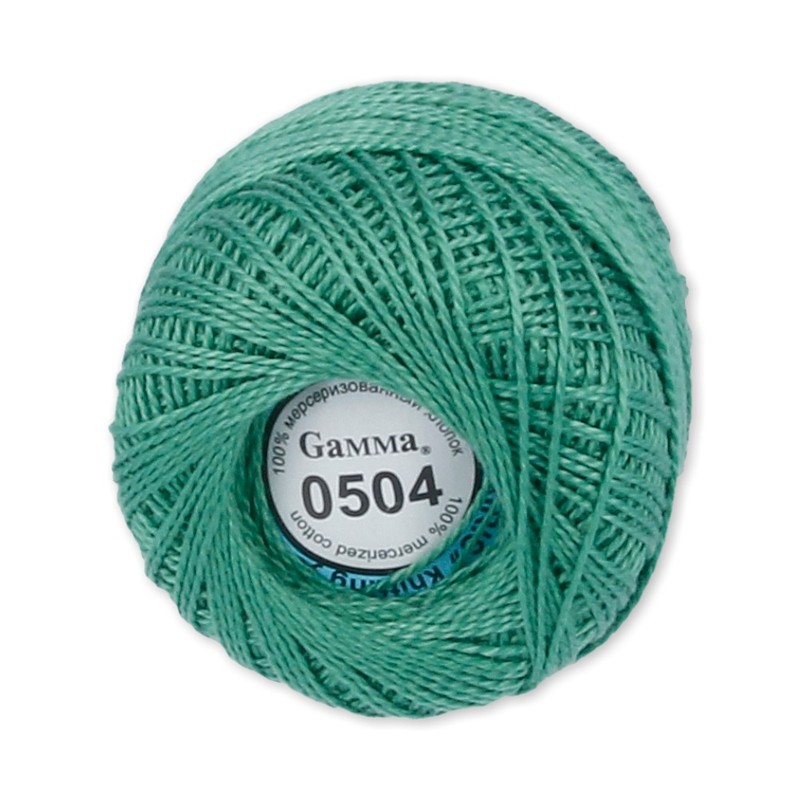 

Gamma Ирис, 100% хлопок, 10х10 г, 82 м+-3 м, №0504, зеленый