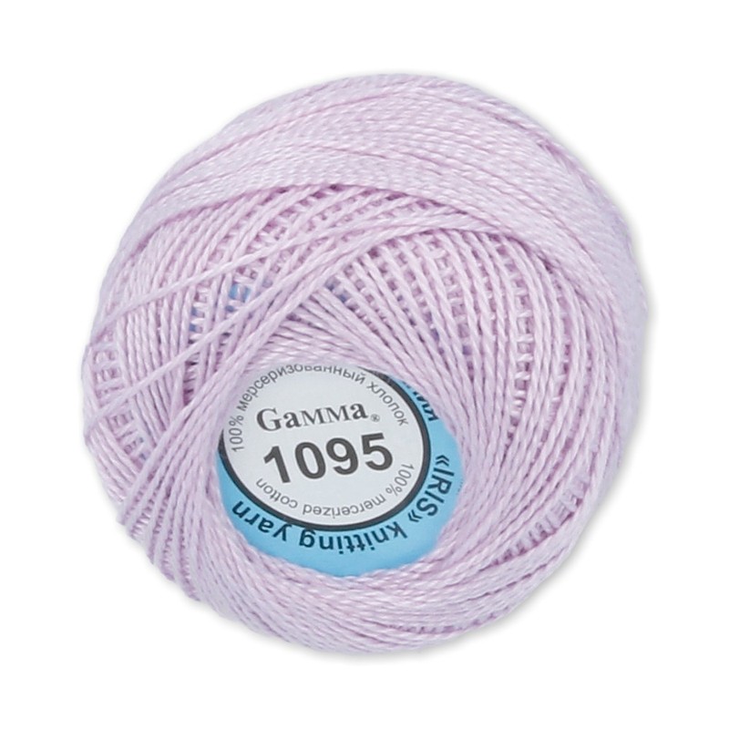 

Gamma Ирис, 100% хлопок, 10х10 г, 82 м+-3 м, №1095, светло-сиреневый, Фиолетовый