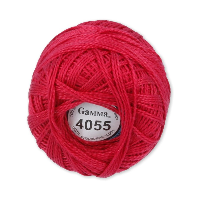 

Gamma Ирис, 100% хлопок, 10х10 г, 82 м+-3 м, №4055, малиновый, Розовый