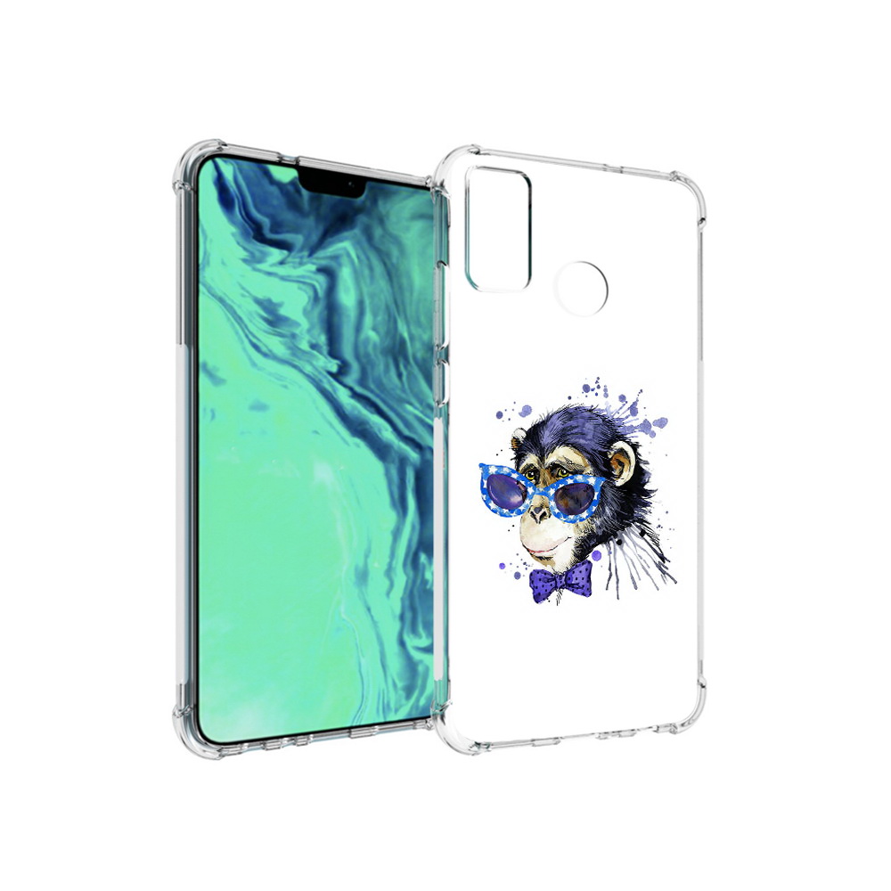 

Чехол MyPads Tocco для Huawei 9X Lite акварельная обезьяна, Прозрачный, Tocco