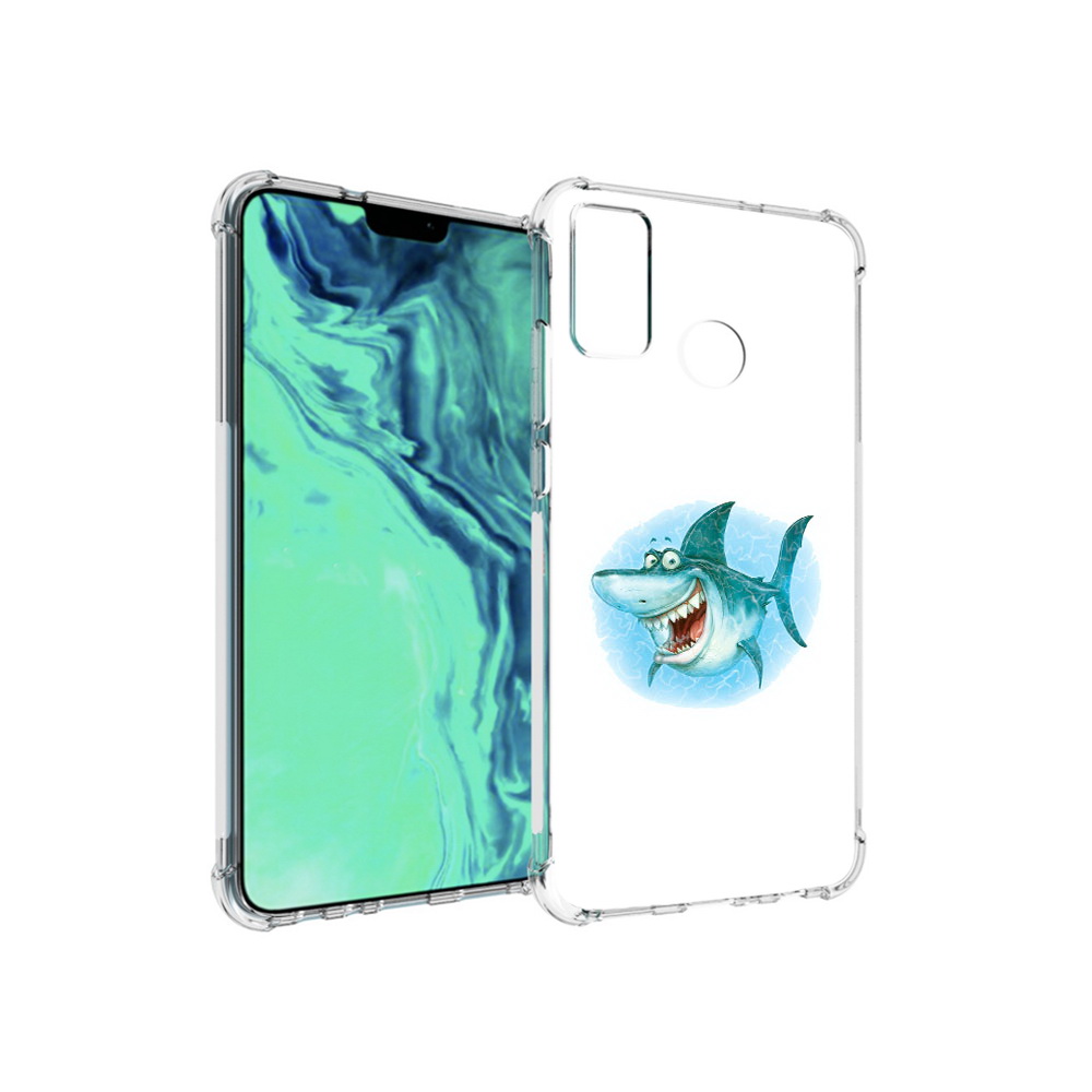 

Чехол MyPads Tocco для Huawei 9X Lite веселая акула, Прозрачный, Tocco