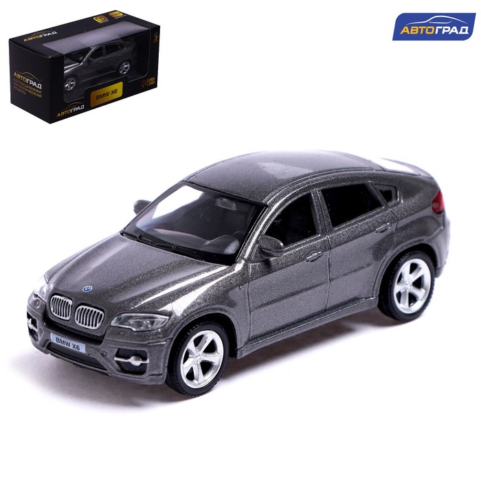 

Машина металлическая BMW X6, 1:43, цвет серый, Металлический транспорт