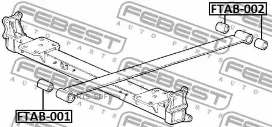 

FEBECT FTAB-002 Сайлентблок задней рессоры