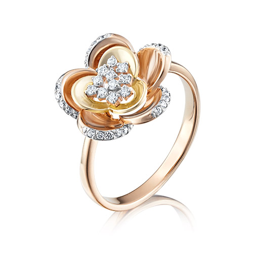 

Кольцо из золота с фианитом р. 17,5 PLATINA jewelry 01-4829-00-401-1113-24, 01-4829-00-401-1113-24
