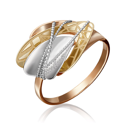 

Кольцо из комбинированного золота р. 17,5 PLATINA jewelry 01-5123-00-000-1140-66, 01-5123-00-000-1140-66