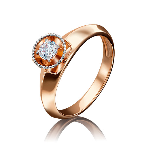 

Кольцо из золота р. 17 PLATINA jewelry 01-5126-00-501-1110-38, фианит, 01-5126-00-501-1110-38