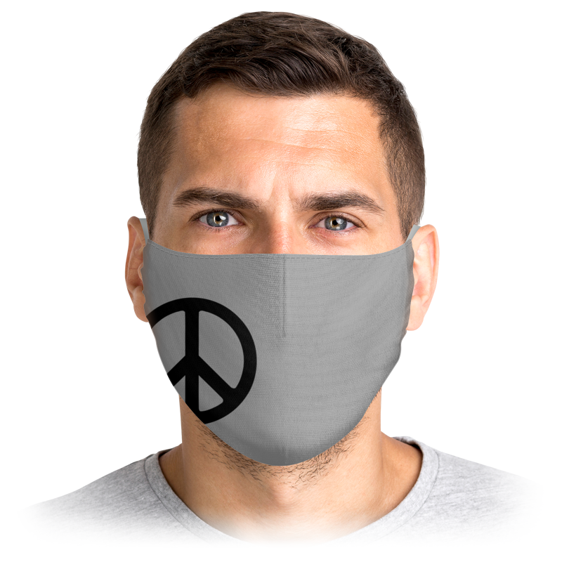 

Многоразовая маска Printio Символ мира серая M, Символ мира