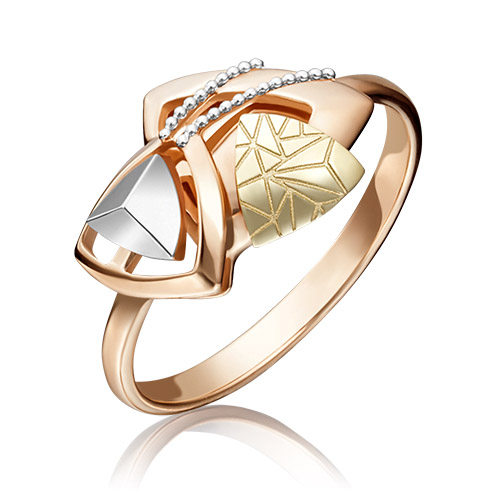 

Кольцо из комбинированного золота р. 16,5 PLATINA jewelry 01-5128-00-000-1140-48, 01-5128-00-000-1140-48