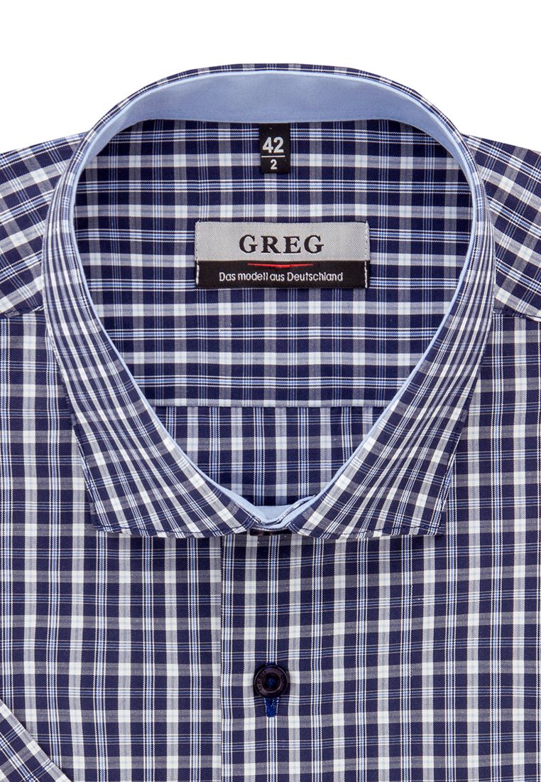 Рубашка мужская Greg 225/109/523/Z/1 синяя 38