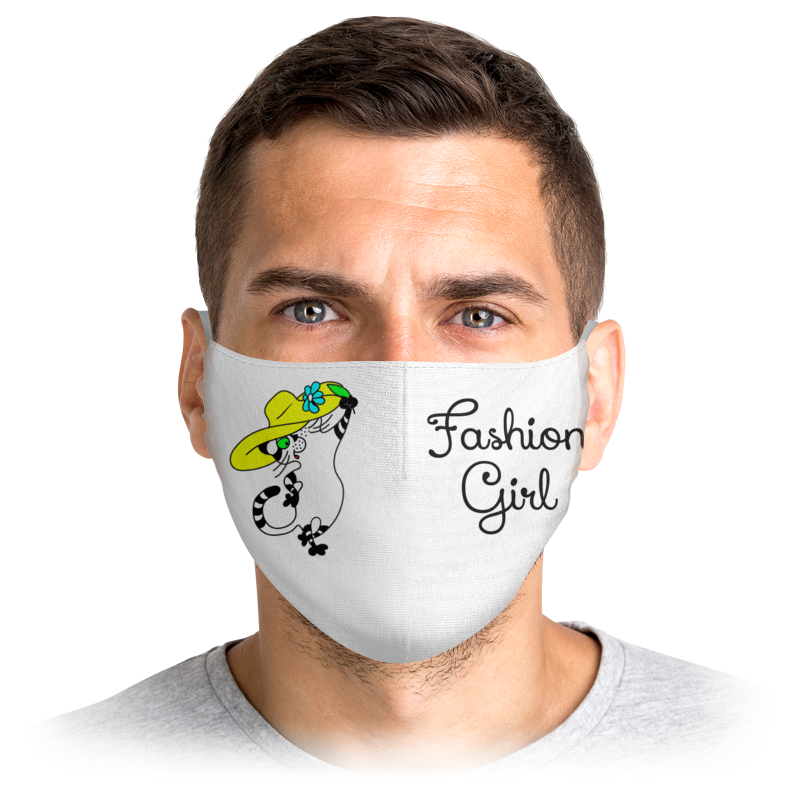 

Многоразовая маска Printio Fashion girl белая M, Fashion girl