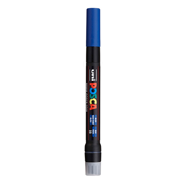 фото Маркер-кисть uni posca pcf-350 0,1-10,0мм синий (blue) синий uni mitsubishi pencil