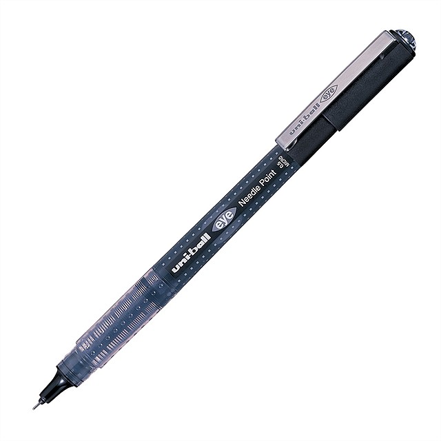 фото Ручка роллер uni-ball eye needle ub-185s 0,5мм (синий, 1 штука) uni mitsubishi pencil