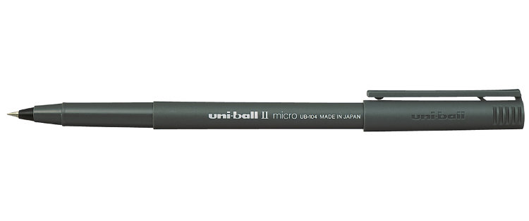 

Ручка роллер Uni-Ball II Micro 0,5мм (черный, 1 штука)